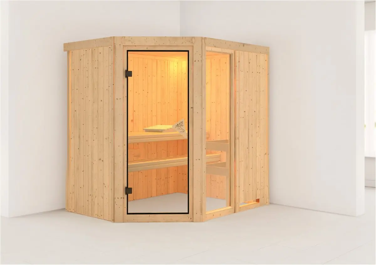 Karibu Sauna Fiona 1 - 196x151 cm, 68 mm Systemsauna | ohne Ofen