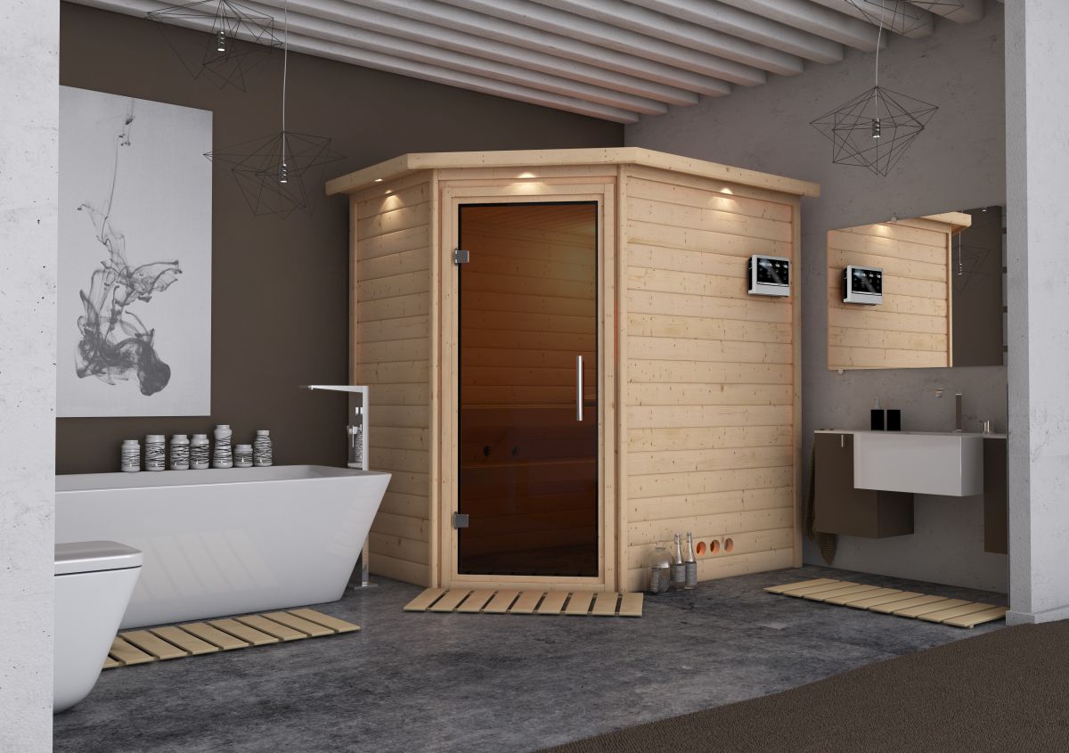 Karibu Sauna Svea - 196x146 cm, 38 mm Massivholz