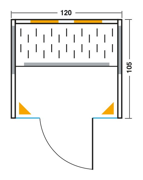 VITALhome Frontstrahler-Set (2 Stück) für Sunlight 120, 140 Infrarotkabinen