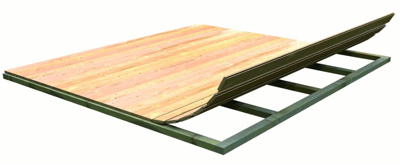 Karibu Sauna-Fasshaus 3 - 219 x 385 cm, 38 mm Massivholz naturbelassen | ohne Ofen