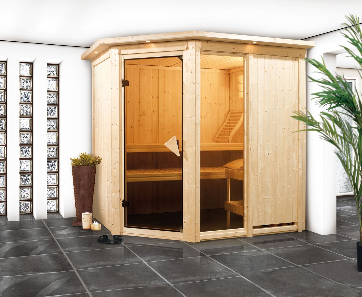 Karibu Sauna Fiona 1 - 196x151 cm, 68 mm Systemsauna