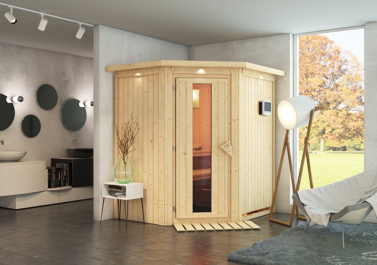 Karibu Sauna Taurin - 170x151 cm, 68 mm Systemsauna "Classicl"