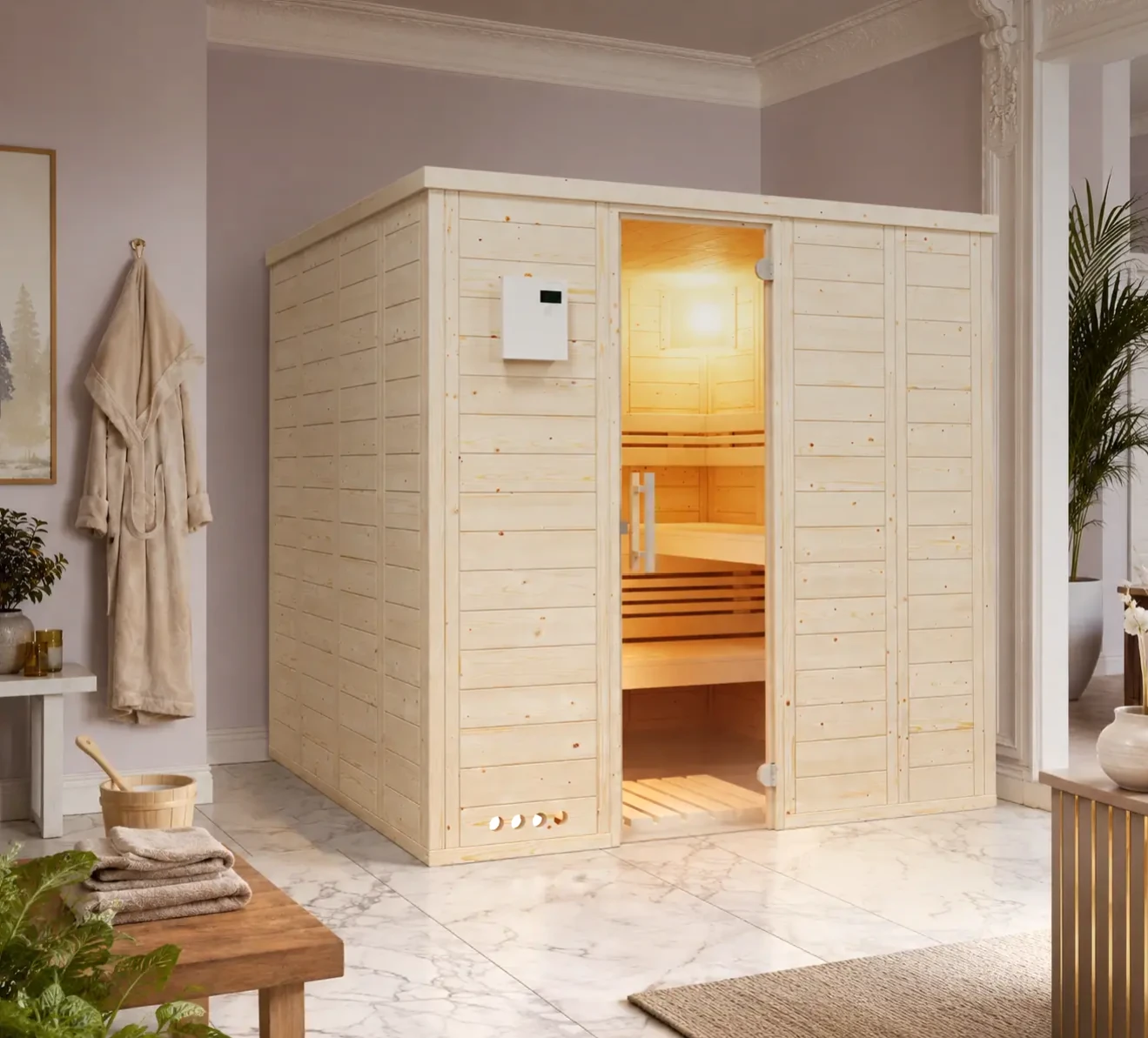 Infraworld Sauna Urban 209 (Hintergrund KI-generiert)