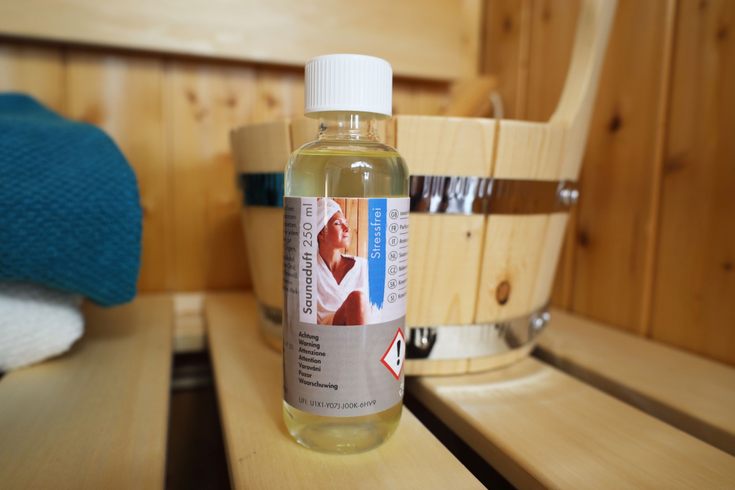 Sauna Aufgusskonzentrat 250 ml, Stressfrei (Limette/Papaya/Zitrone)