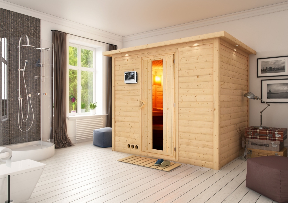 Karibu Sauna Sonara - 231x196 cm, 38 mm "Comfort"