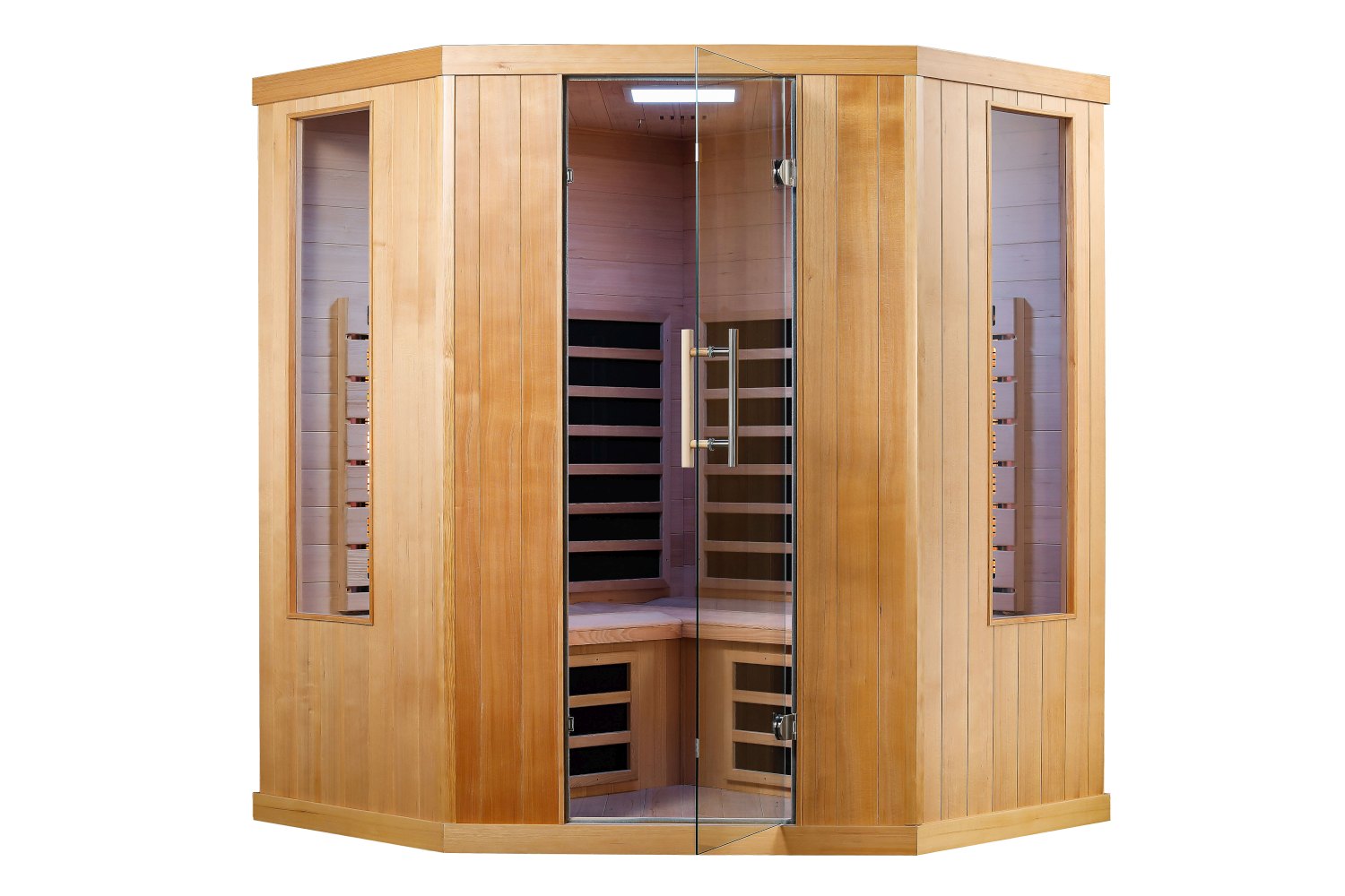 VITALhome Infrarotkabine Sunlight 155 Ecke, kanadische Hemlock
