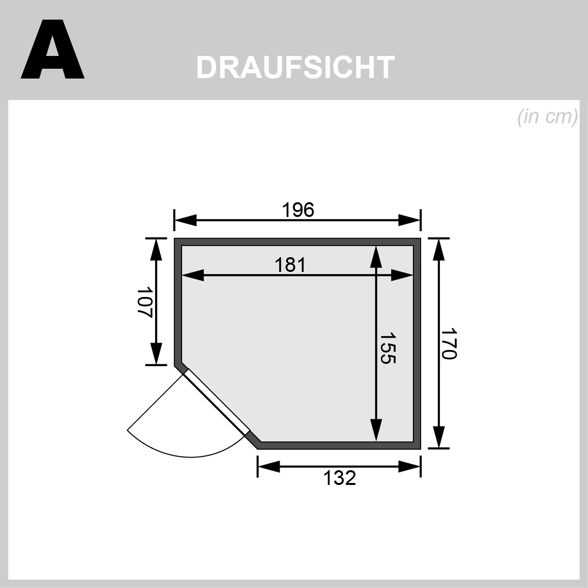 Karibu Plug & Play Sauna Lilja - 196x170 cm, 68 mm Systemsauna | Tür Klarglas | PnP-Ofen mit ext. Steuerung