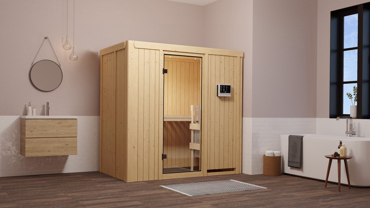 Karibu Sauna Variado - 196x118 cm, 68 mm Systemsauna "Classic"