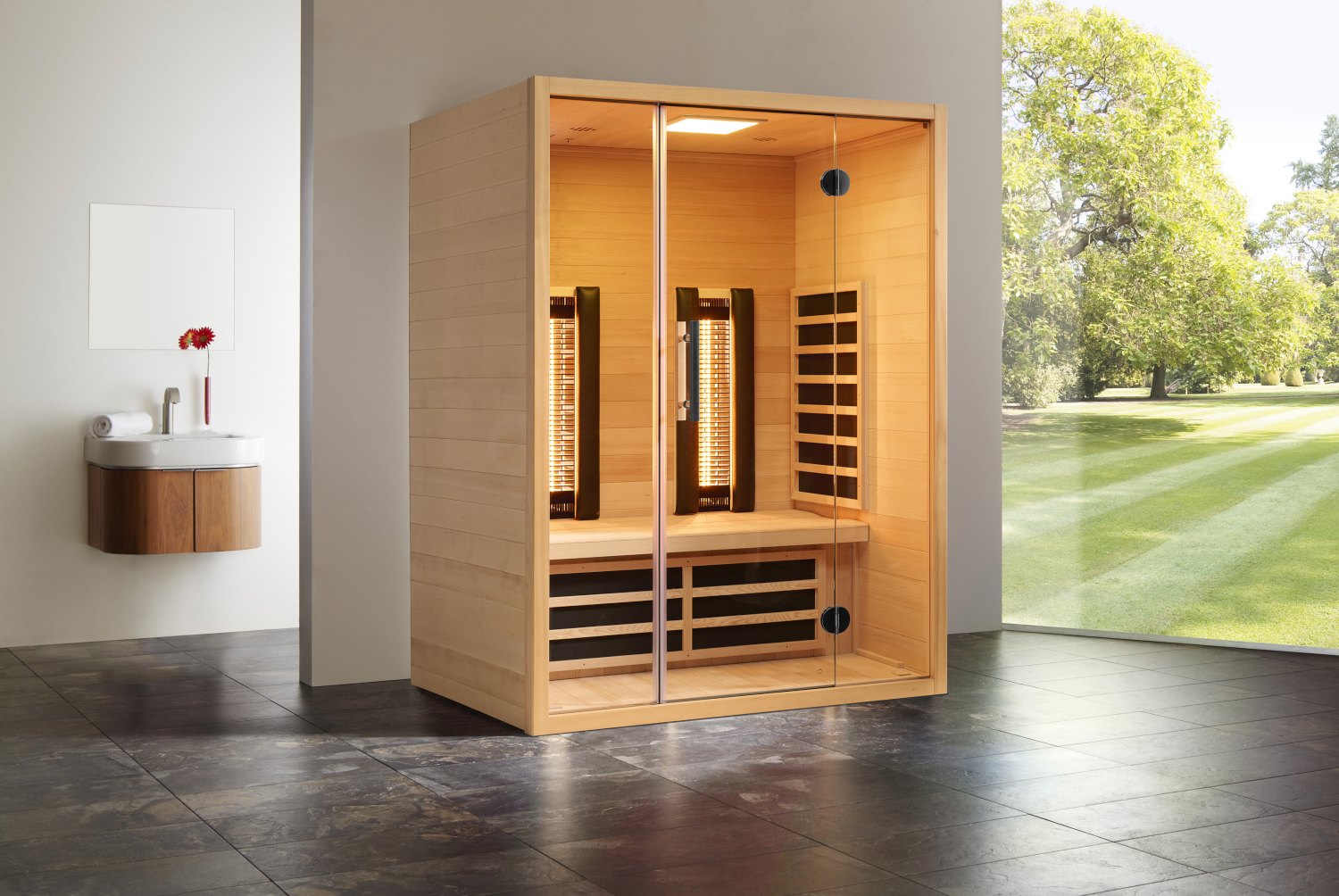 VITALhome Infrarotkabine Moonlight 140, kanadische Hemlock